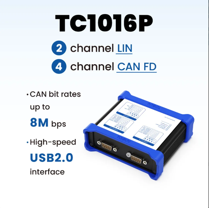 TC1016P – 4 CAN FD, 2 LIN to USB interface