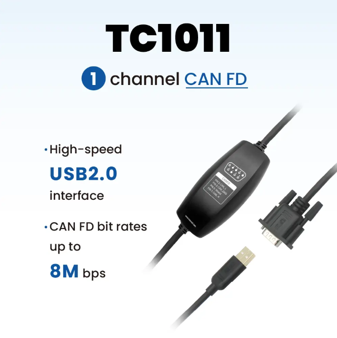 TC1011 – 1 CAN and CAN FD to USB interface