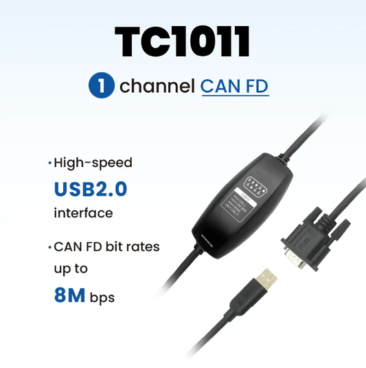TC1011 – 1 CAN and CAN FD to USB interface