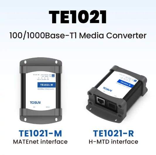 TE1021 – 100/1000Base-T1 Media Converter